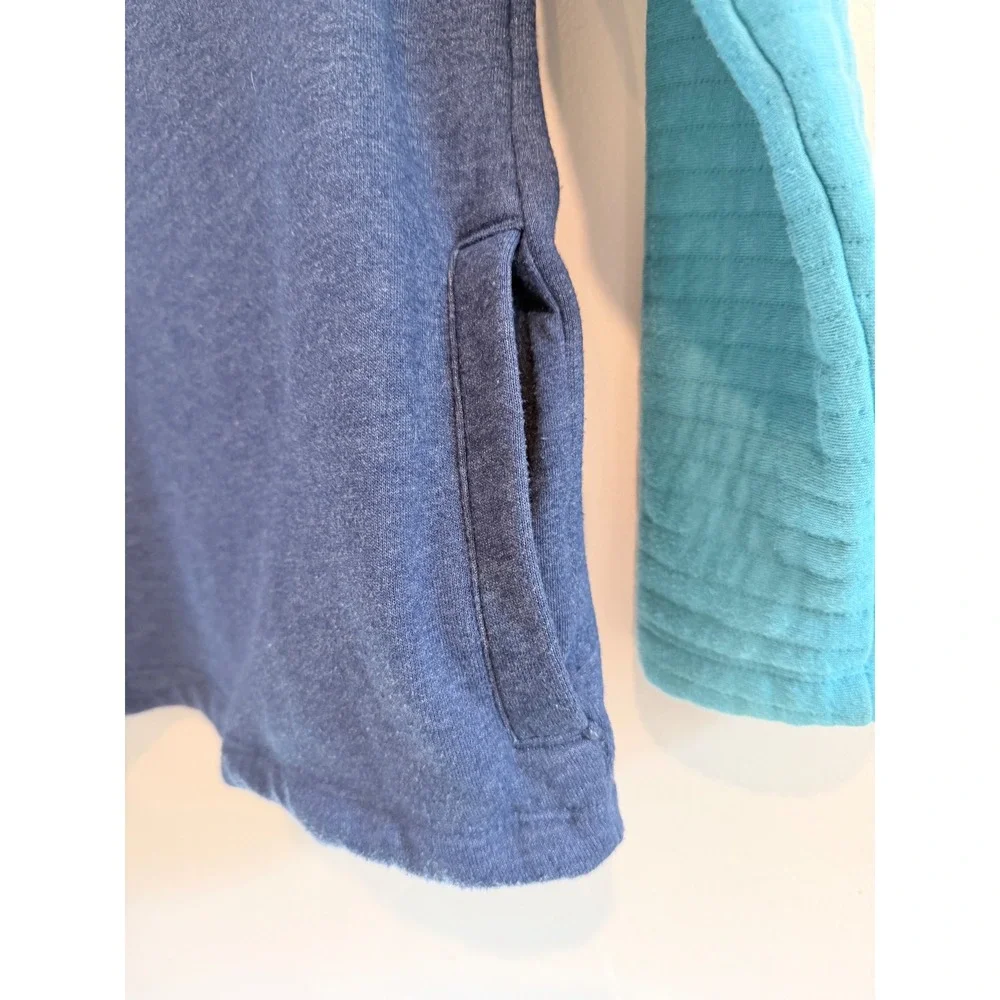 Cat & Jack Boys Blue Quilted Quarter Zip Pullover Sweater Size M 8/10